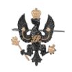 Picture of The King's Royal Hussars Cap Badge - Black - Shank & Pin Fitting
