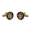 Picture of The King's Royal Hussars Cufflinks - Mounted - Enamelled - Gold Plate
