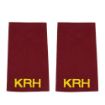 Picture of R/Slide - KRH - Crimson - Yellow Emb - Title Only - Turn & Sewn 