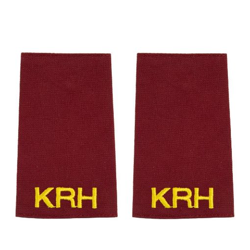 Picture of R/Slide - KRH - Crimson - Yellow Emb - Title Only - Turn & Sewn 