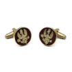 Picture of The King's Royal Hussars Cufflinks - Mounted - Enamelled - Gold Plate