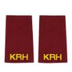 Picture of R/Slide - KRH - Crimson - Yellow Emb - Title Only - Turn & Sewn 