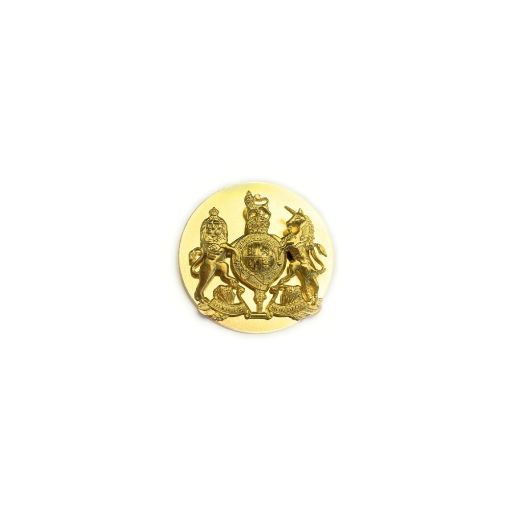 Picture of Warrant Officer Class 1 Rank Badge - Brass - Back Plate & Shanks - Tudor Crown