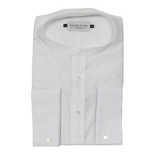 Picture of Officers White Shirt - Collarless with French Cuffs - 19"